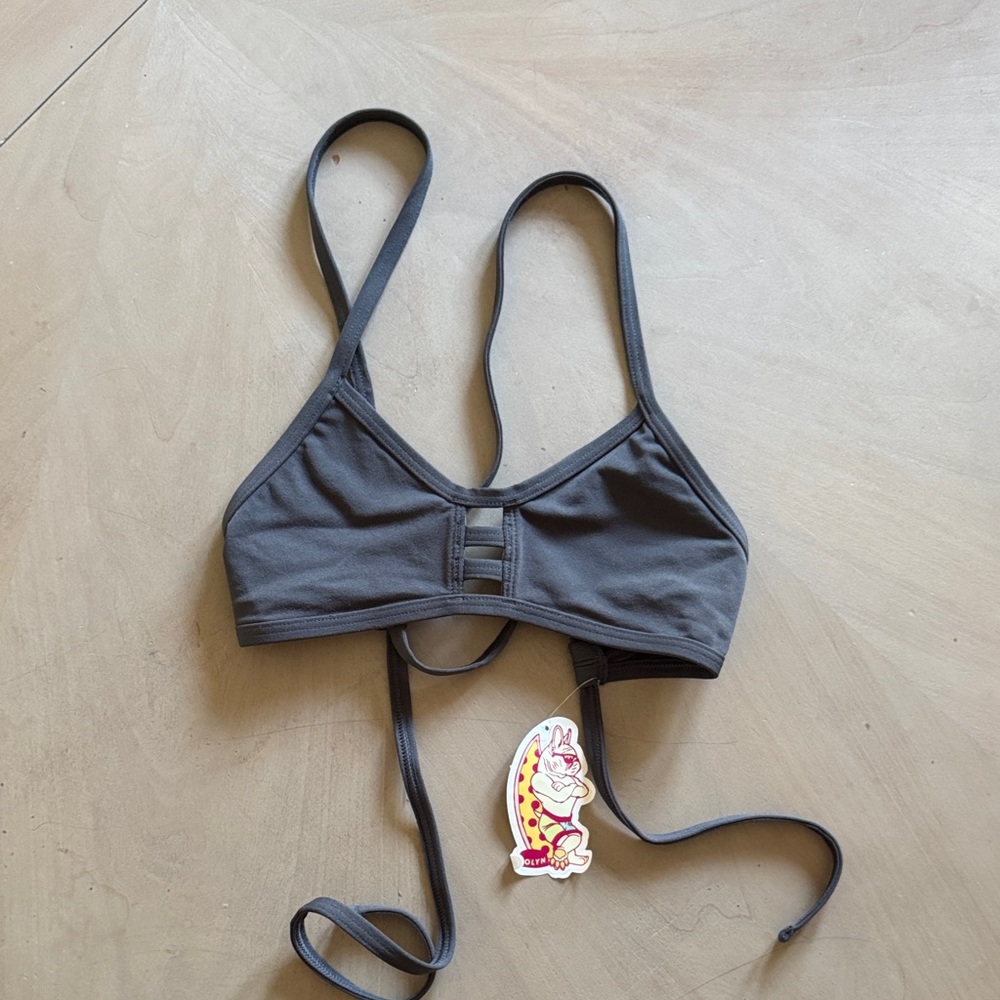 Jolyn Clothing Charcoal Bikini Top